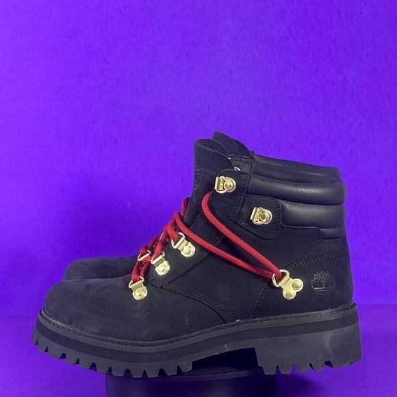 Timberland Women's LTD Heritage 6 Inch Black Nubuck Leather Boot Shoe Size 6-NEW - Picture 3 of 10
